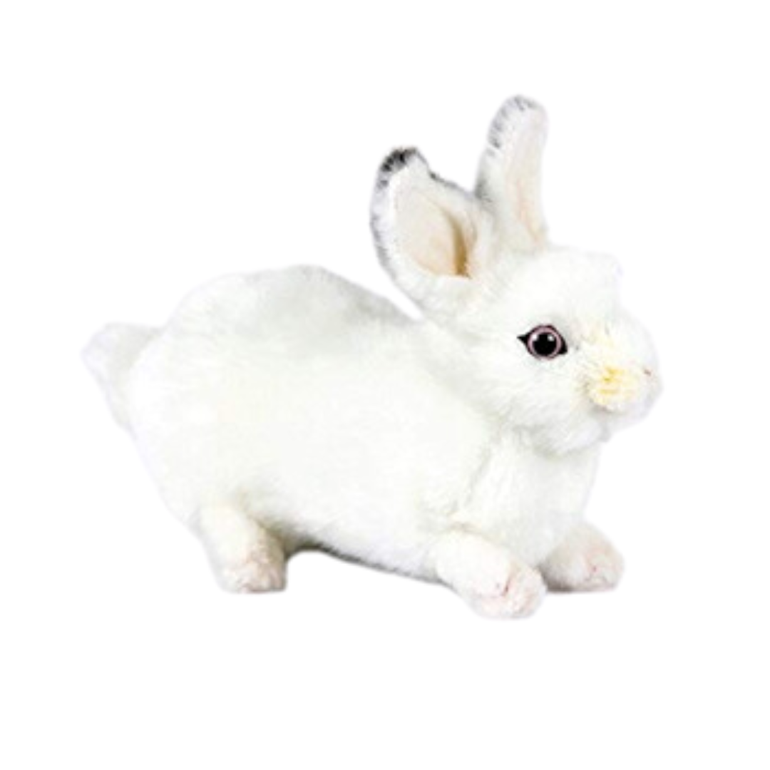 HANSA - Bunny White Crouching (20cm) – Play with Elorias